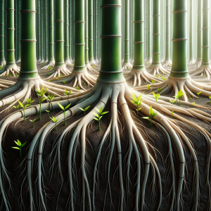 Racines de bambous